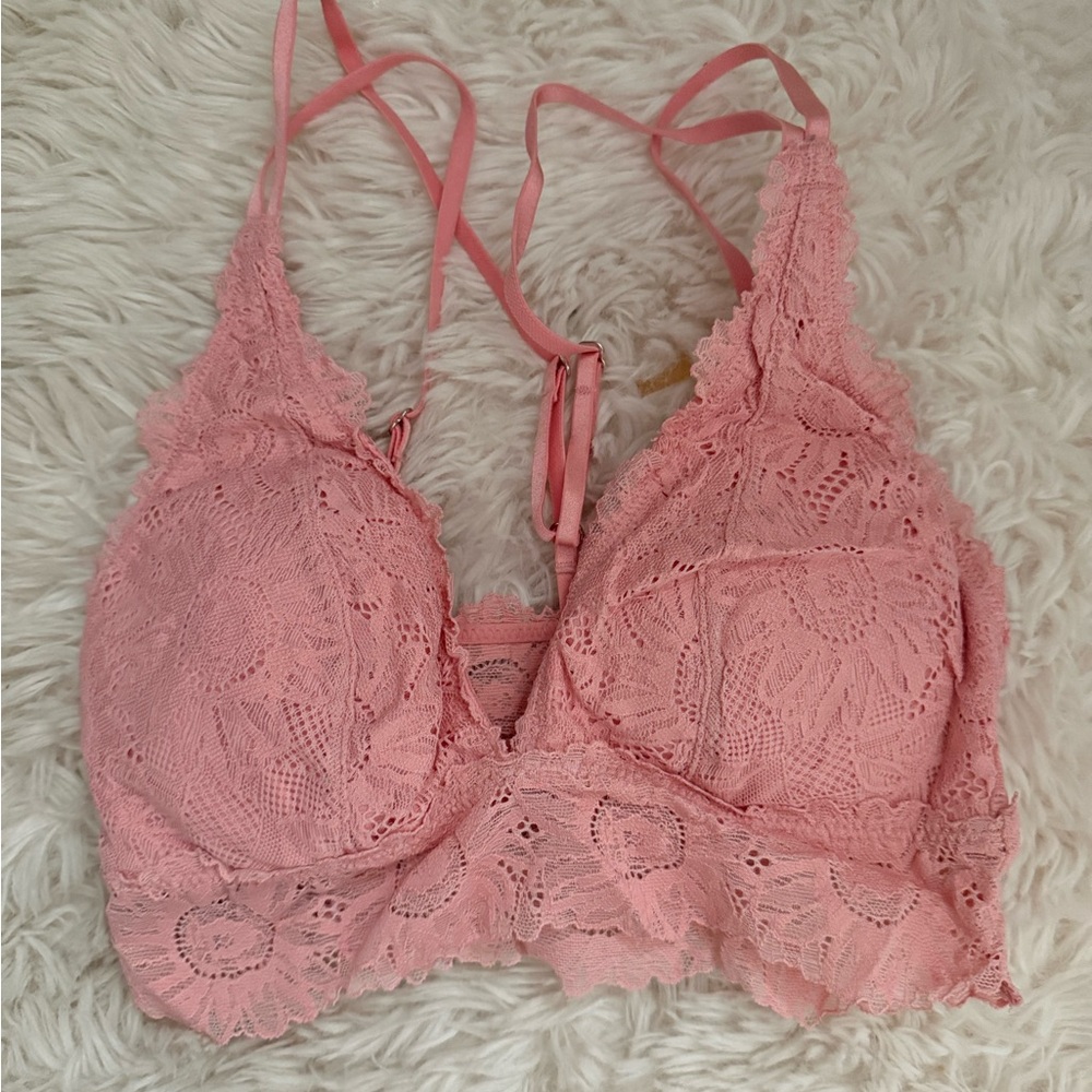 Aerie Pink Lace Bralette